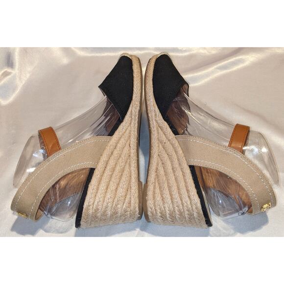 Tommy Hilfiger Women's Nilsa Espadrille Wedge Heels Sandals Black/Sand Size 10 - Picture 5 of 10